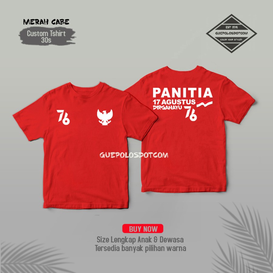 Jual KAOS PANITIA 17 AGUSTUS / KAOS PANITIA HUT RI KE 76 | Shopee Indonesia