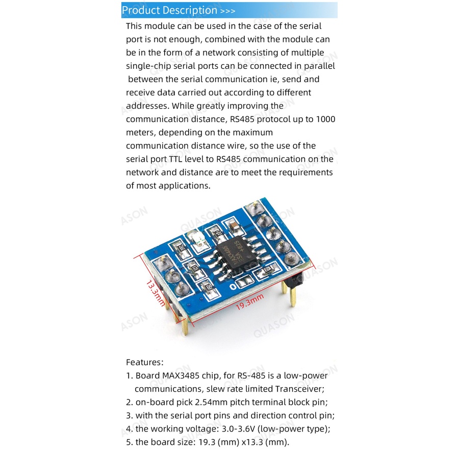 Jual MAX3485 module TTL to RS485 Usart communication | Shopee Indonesia