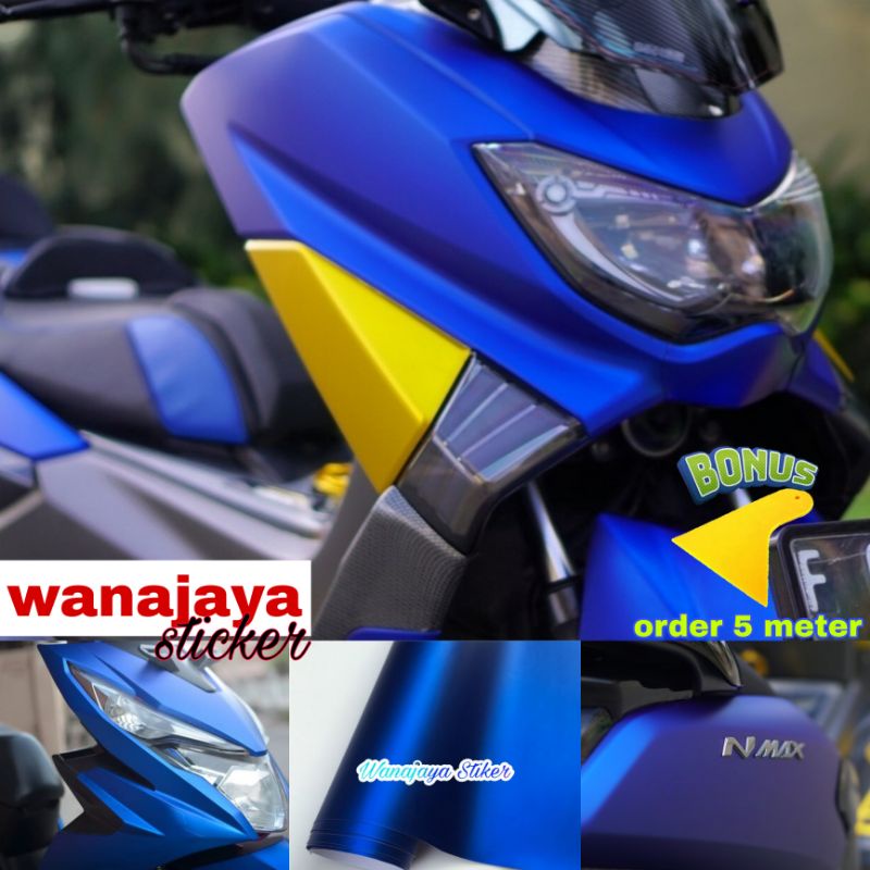 Jual STIKER SKOTLET MOTOR WARNA BIRU DOFF / STIKER SKOTLET WARNA BIRU