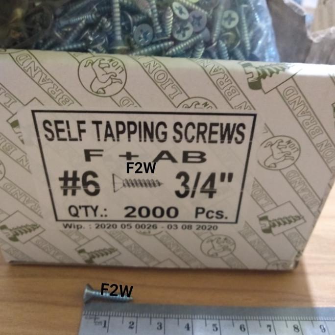 Jual Sekrup Tapping Fab 6 X 3/4