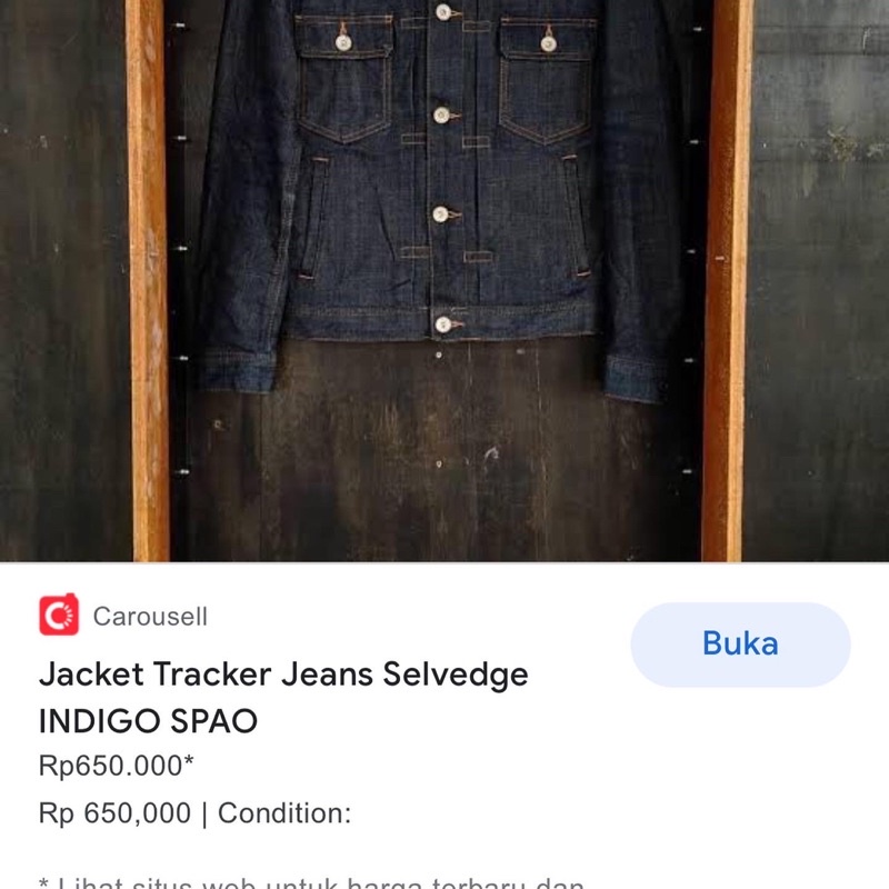 Jual Indigo Spao Type-2 Denim Jacket (Selvedge BlackLine) | Shopee