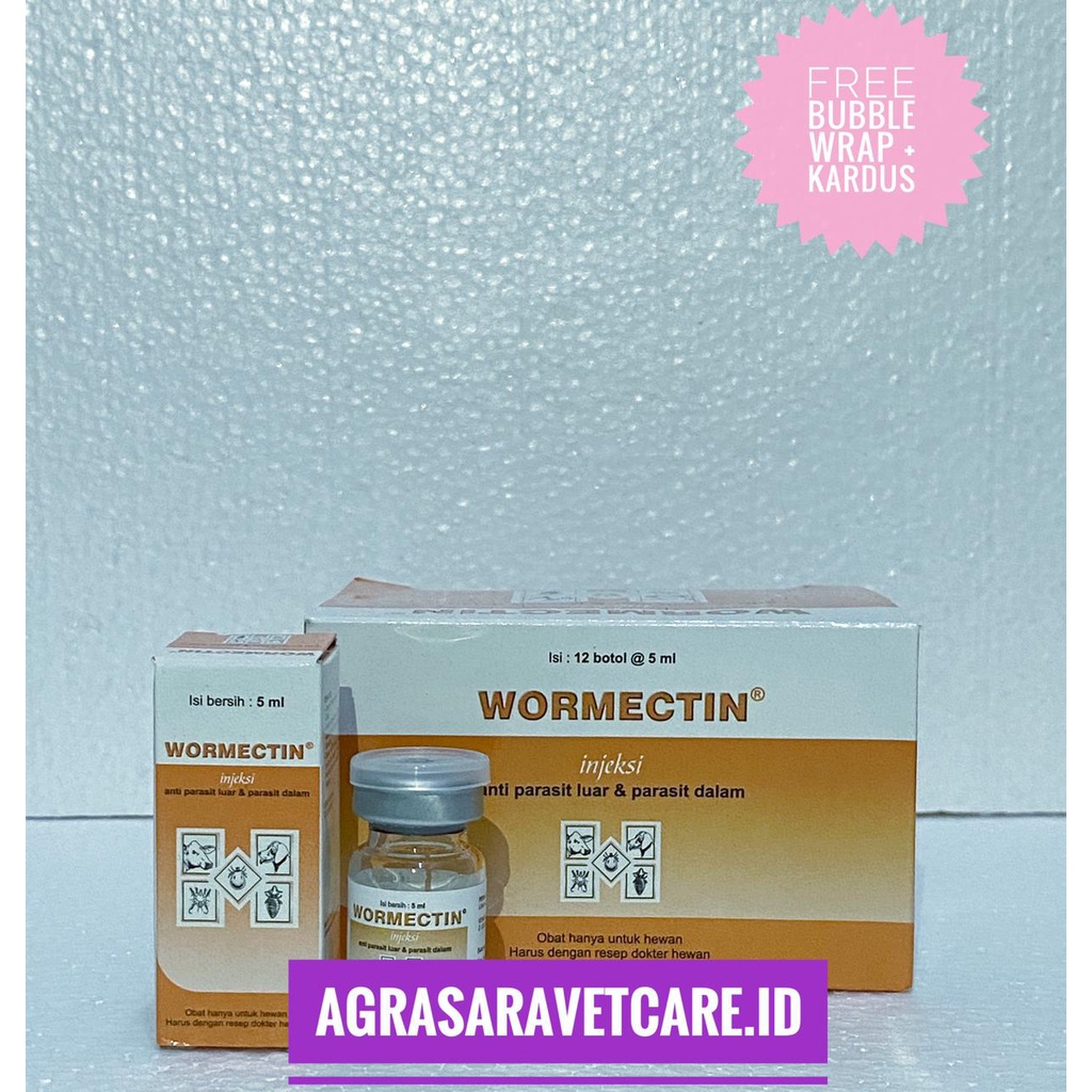Jual WORMECTIN 5 ml - Obat Kutu Skabies Gudik Cacing Parasit Anjing ...
