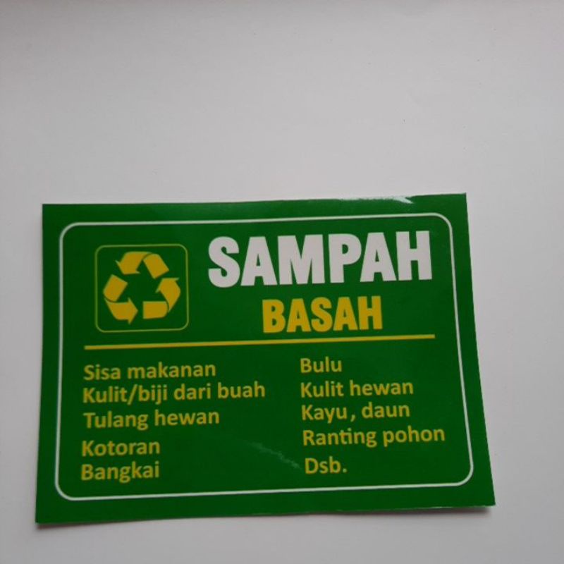 Jual Stiker Sampah Basah Dan Sampah Kering Stiker Sampah Infeksius