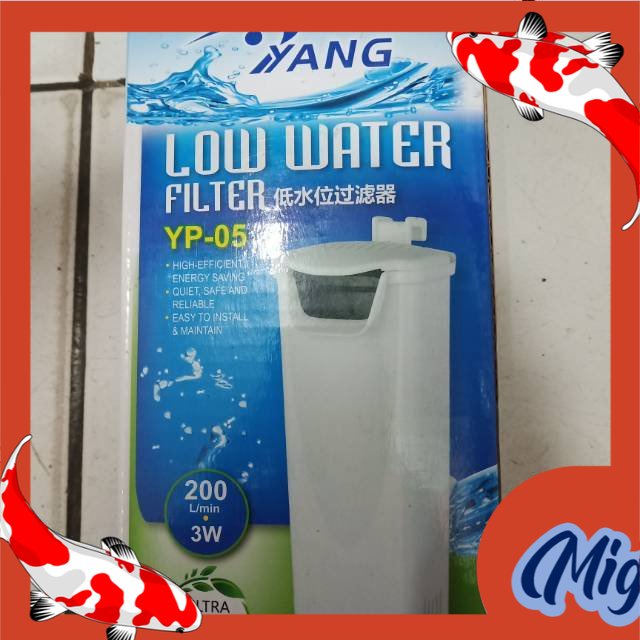 Jual aquarium terrarium filter low water YANG YP 05 ori air dangkal