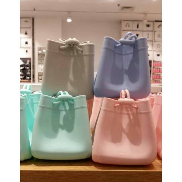 Jual MINISO Mini Silicone bucket bag 4wrn tas jelly miniso ready surabaya murah high quality Shopee Indonesia
