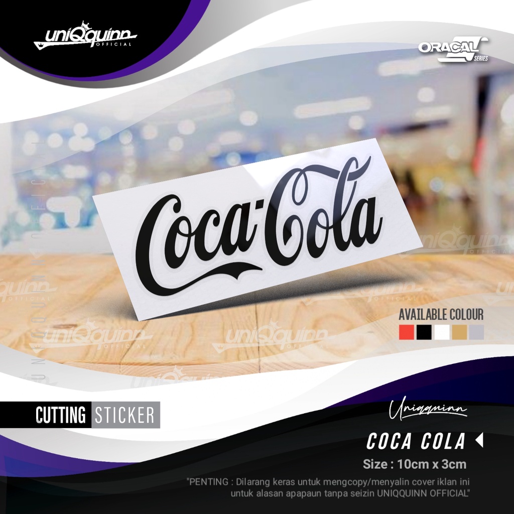 Jual UQ Stiker Coca Cola Logo | Cutting Sticker Custom / Stiker Keren ...