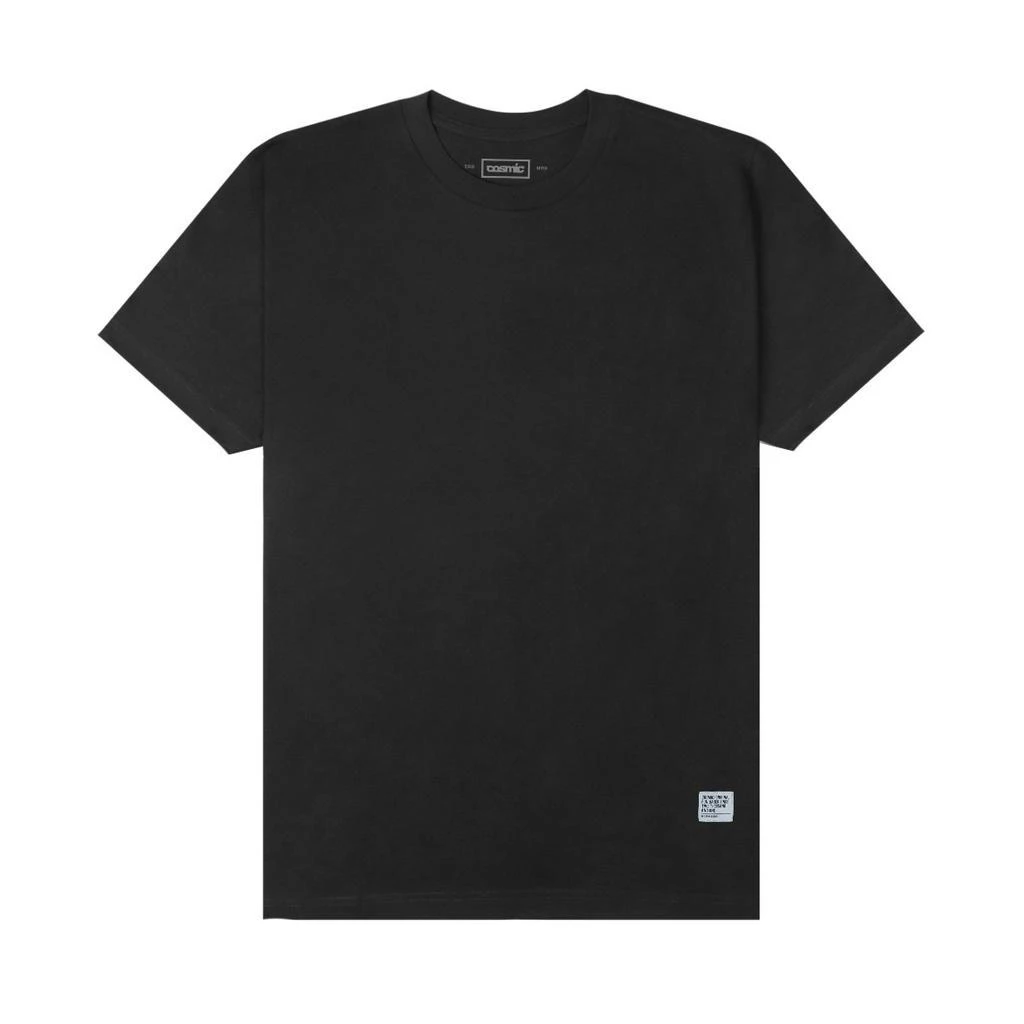 Kaos Polos Pria Hitam Cotton Combed 30s Premium Cosmic Tees foto 3
