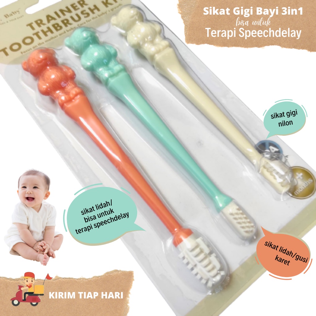 Jual Sikat Gigi Anak Bayi Oral Terapi Wicara Speech Delay IQ Baby 3 ...