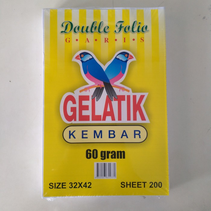 Jual Double Folio Garis Merk Gelatik Kertas Folio Gelatik Shopee