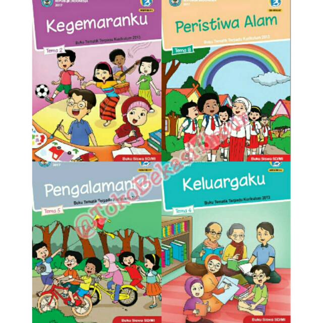 Jual Buku Pelajaran Anak SD Kelas 1 Tematik 1 2 3 4 5 67 8 Sekolah ...