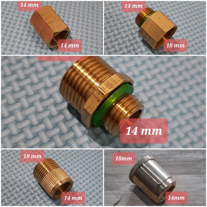 Jual Oper sok drat Verlop sock 18mm 14mm kuningan brass tembaga tangki ...