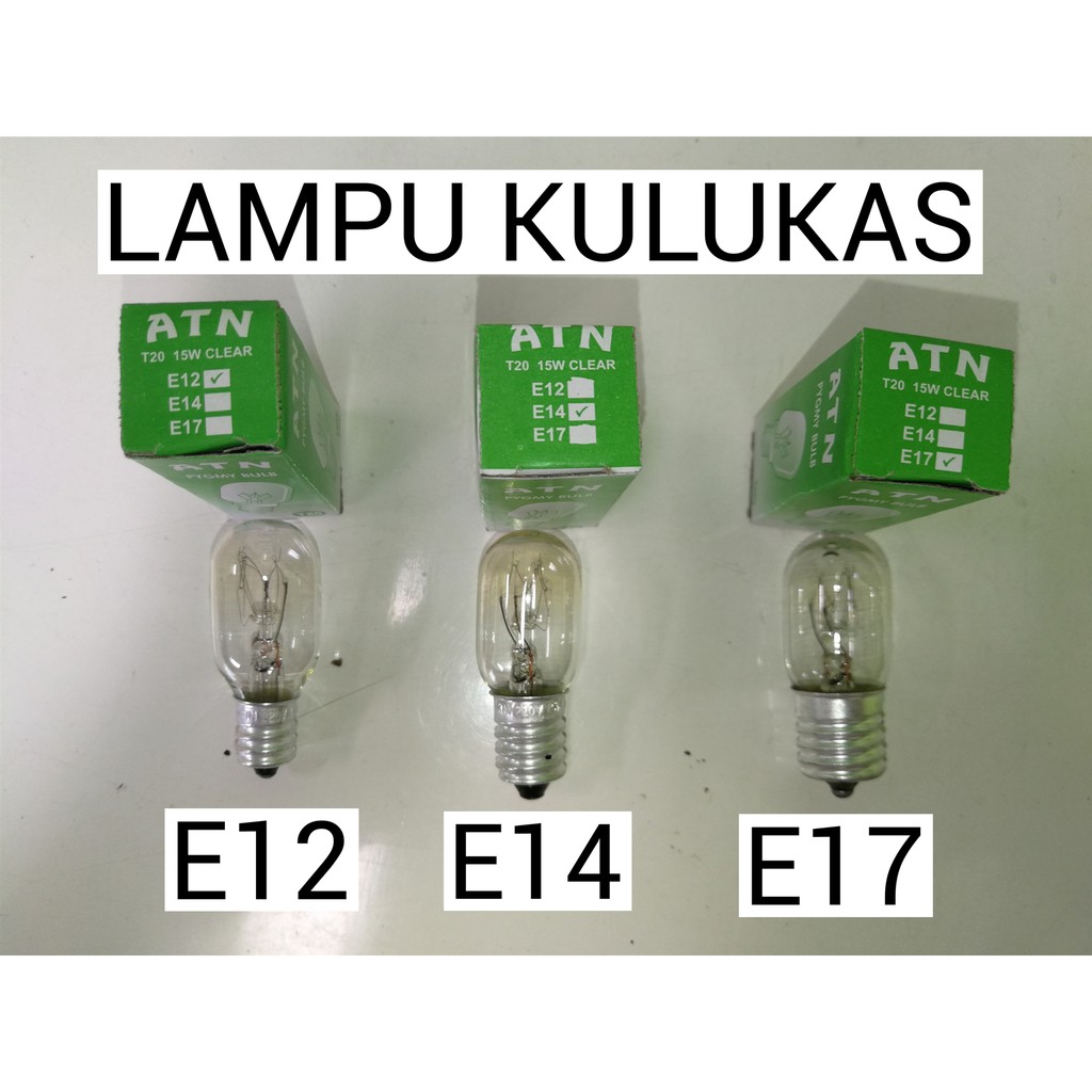 Jual Cod Lampu Kulkas E12 E14 E17 15watt Atn Shopee Indonesia