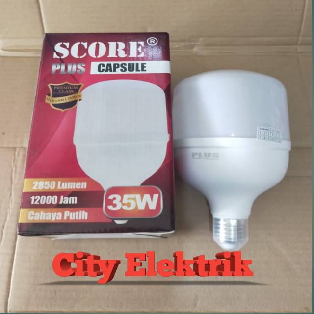 Jual Lampu Murah Bohlam Led Score Plus Watt Bergaransi Tahun Shopee Indonesia