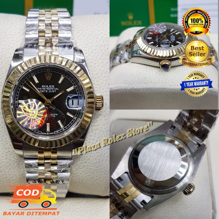 Jual Jam Tangan Rolex Datejust Jubilee Combi 33mm Garis Stainless Matic