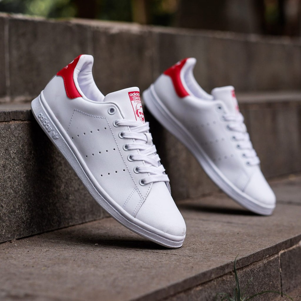 Adidas stan smith red white sale