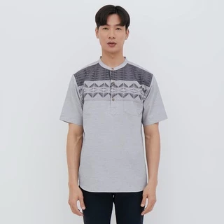 M231 Kemeja Pria Koko Pendek Abu 2510B