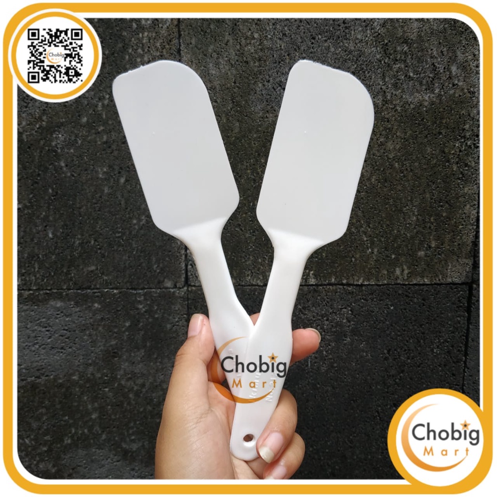 Jual CHOBIG Solet Plastik / Spatula Plastik / Sepet Kue Warna Putih