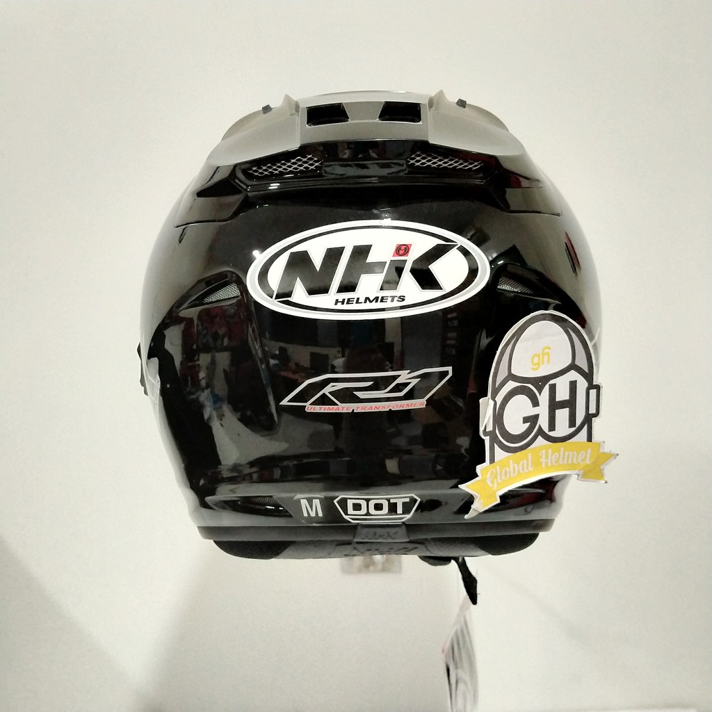 Jual HELM NHK R1 BLACK METALIC NHK R-1 SOLID POLOS BLACK METALIC DOUBLE ...