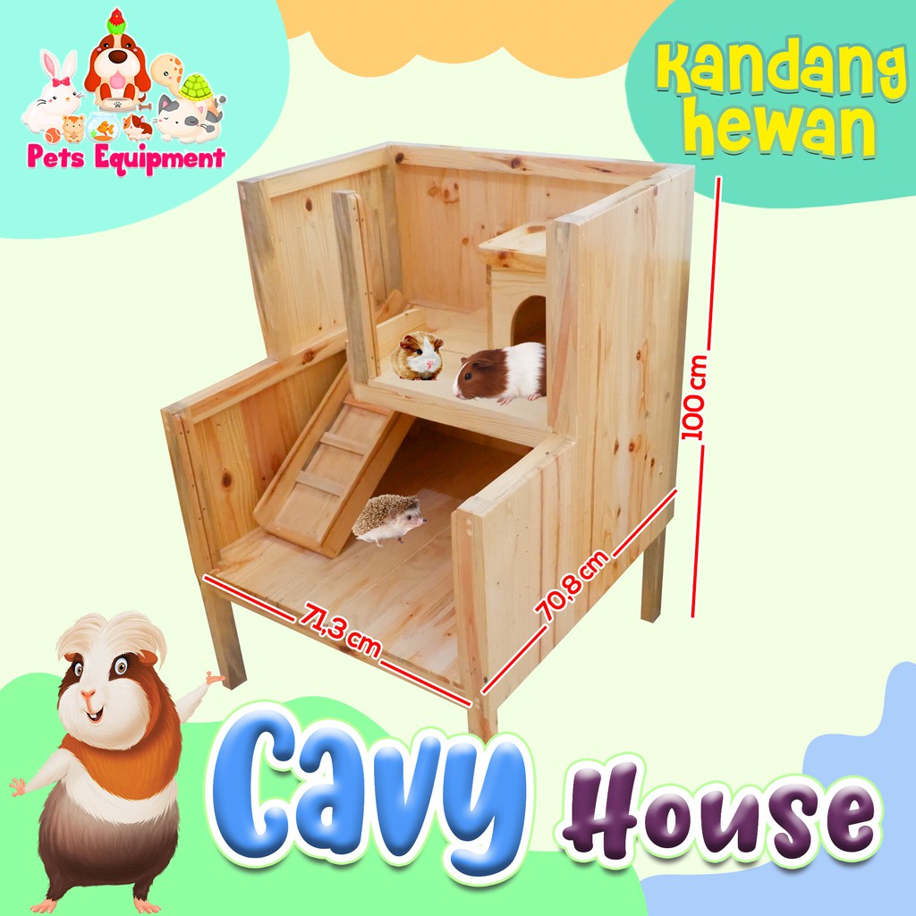 Jual KANDANG KAYU GUINEA PIG/HEDGEHOG/CAVY HOUSE/KANDANG LANDAK MINI ...