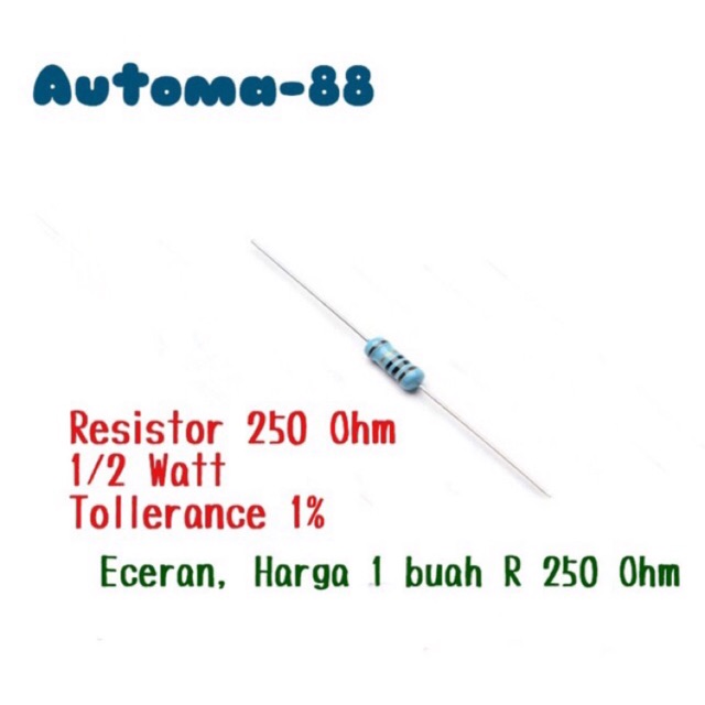 Jual Resistor 250 Ohm R250 250R Metal Film Untuk Hart Communicator