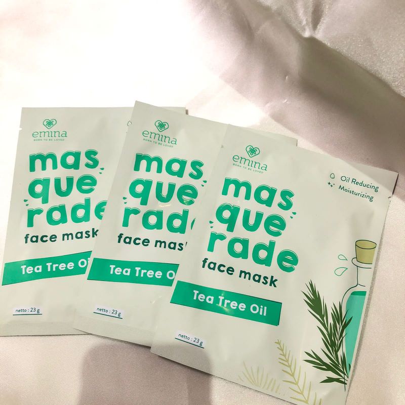 Jual Emina Masquerade Face Mask Tea Tree | Shopee Indonesia