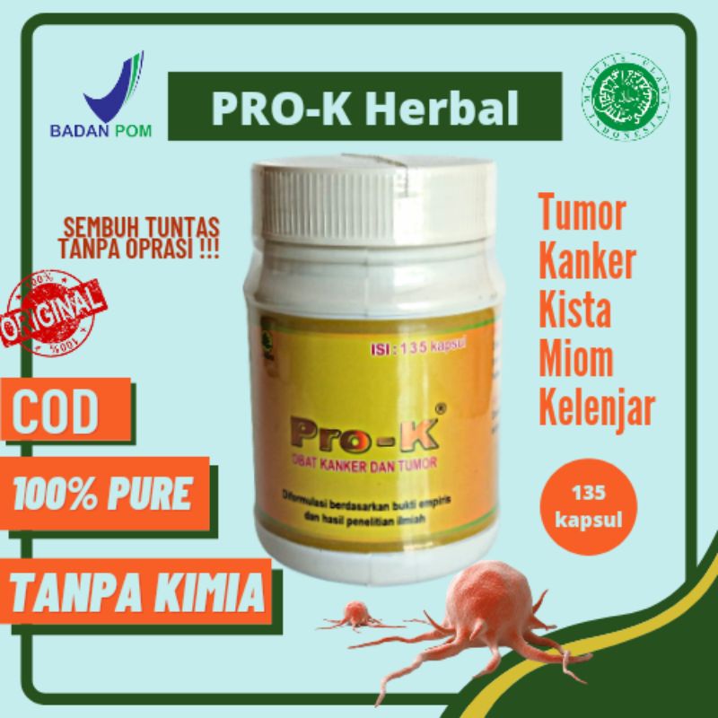Obat Herbal Kanker Tumor Kista Miom Payudara Otak Usus Rektum Kelenjar Polip Premium Pro-K Herbal