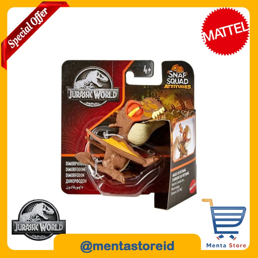 Jurassic World Snap Squad Attitudes - Statuetta di dinosauro Mosasaurus