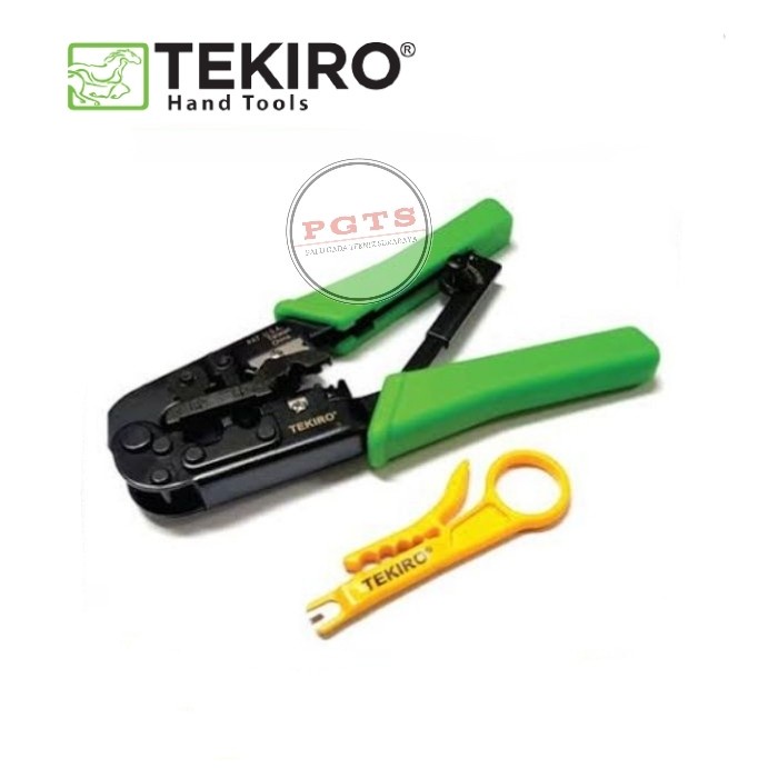 Jual TEKIRO PL-PC1693 Plug Crimper 3 in 1 Tang Crimping + Cutter RJ45 ...