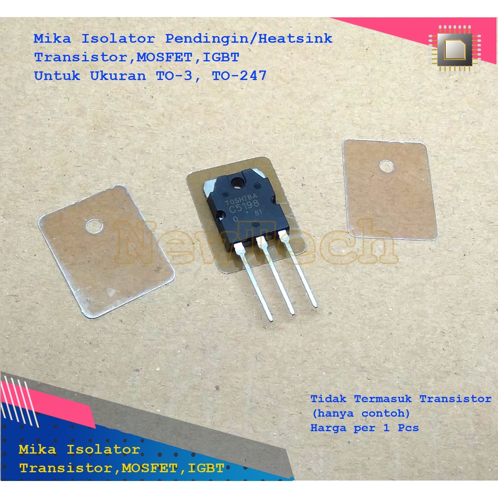 Jual Mika Isolator Transistor IC Pendingin Heatsink untuk Ukuran TO-3 ...