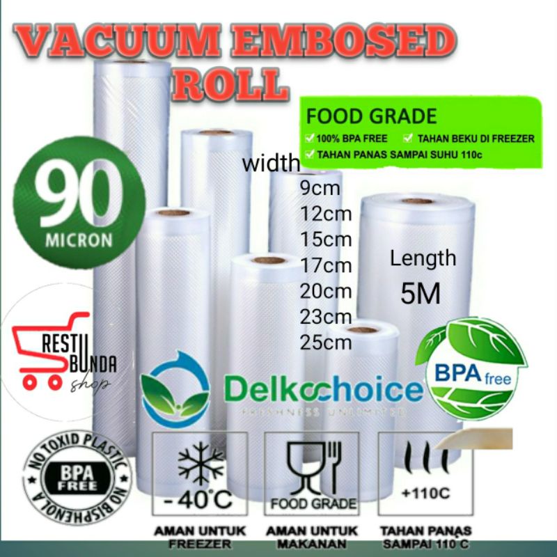 Jual Plastik Vacum Vacuum Vakum Emboss Embos Roll DELKOCHOCE Shopee