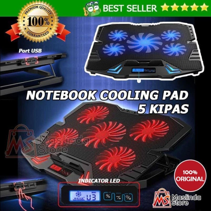 Jual Cooling Pad Laptop 5 Fan Kipas Super Alas Pendingin / Kipas Laptop ...