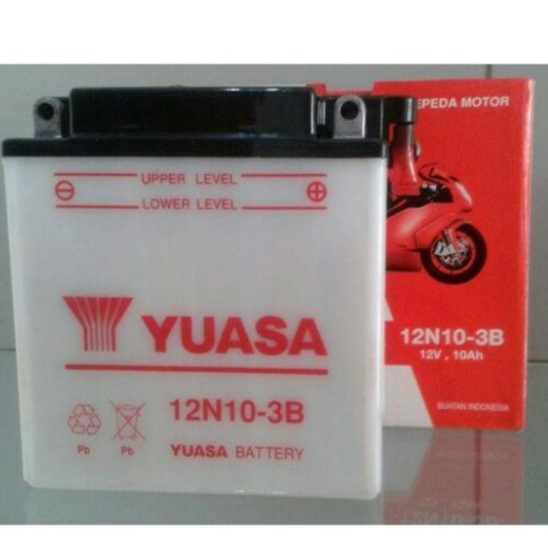 Jual accu aki motor THUNDER 250/VESPA EXCEL merek Yuasa basah 12n10-3b