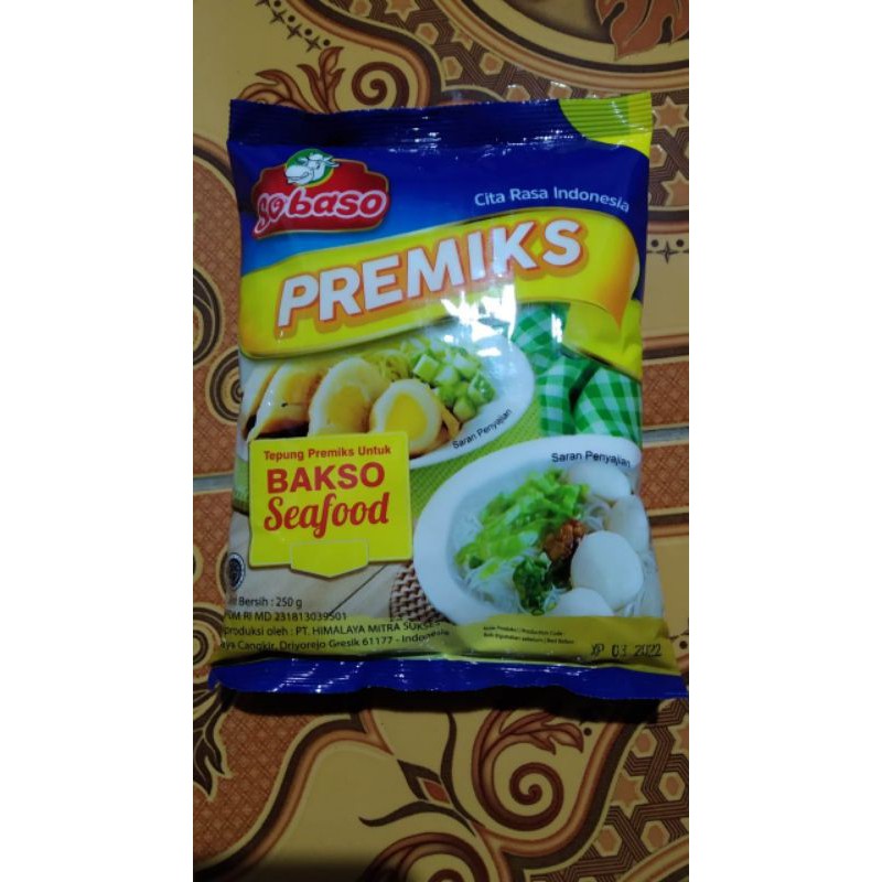 Jual Tepung Bakso Premiks Seafood Sobaso 250 Gram Shopee Indonesia