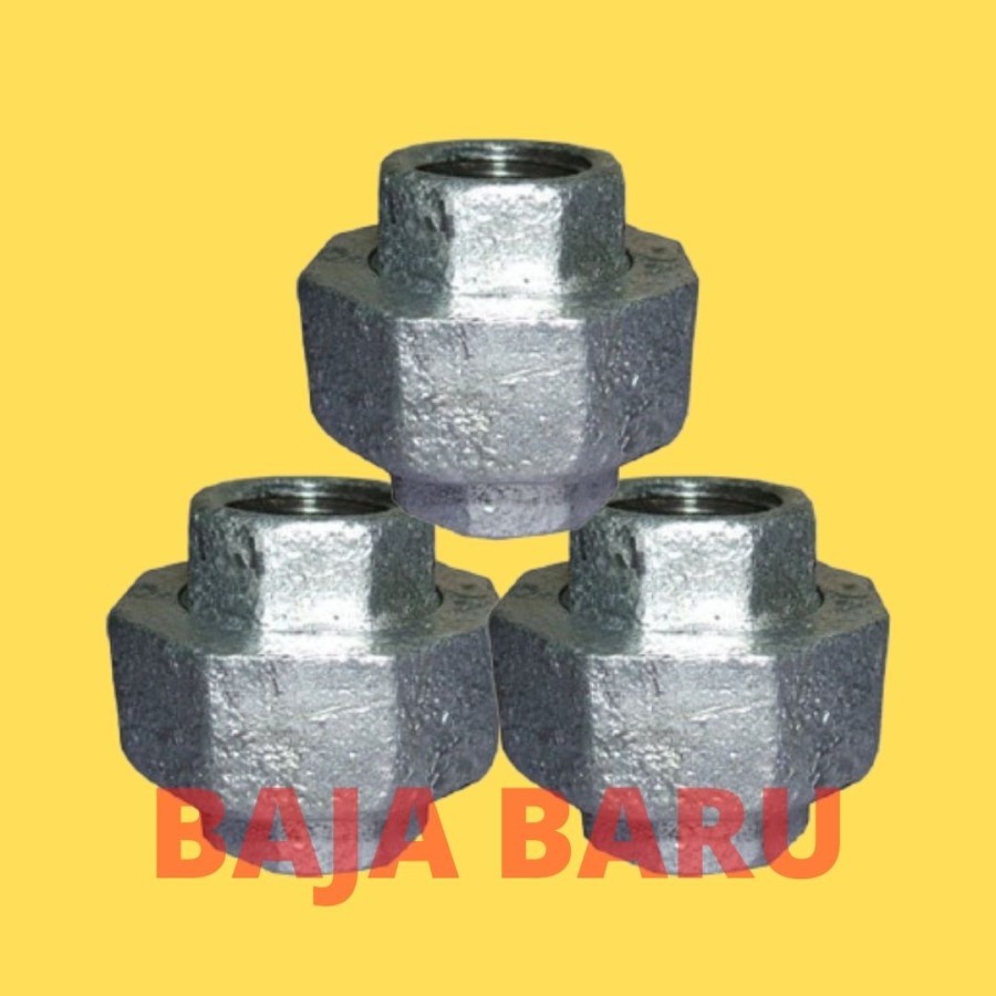 Jual WATER MUR GALVANIS SAMBUNGAN PIPA AIR WATERMUR BESI PUTIH 3