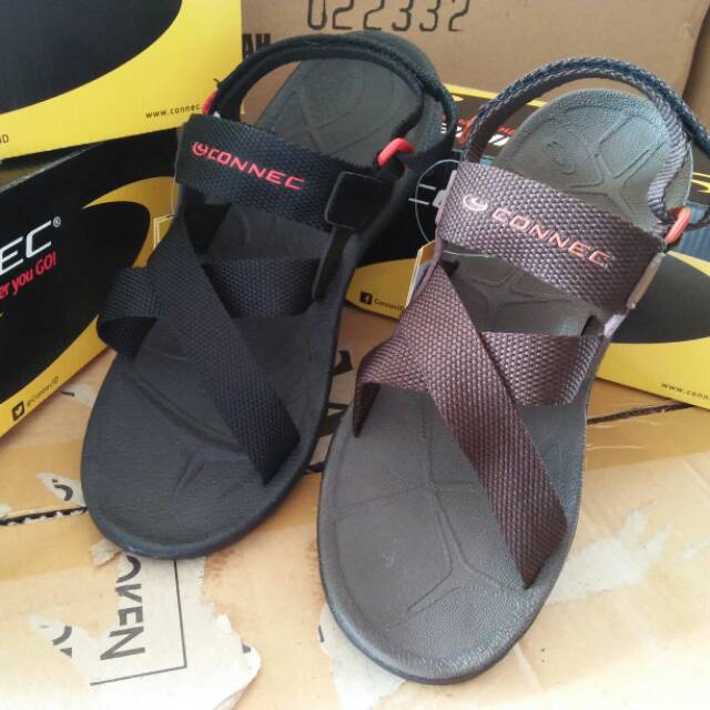 Jual Sandal Gunung Pria Merk Connec Lantana Hitamcoklat Original Shopee Indonesia