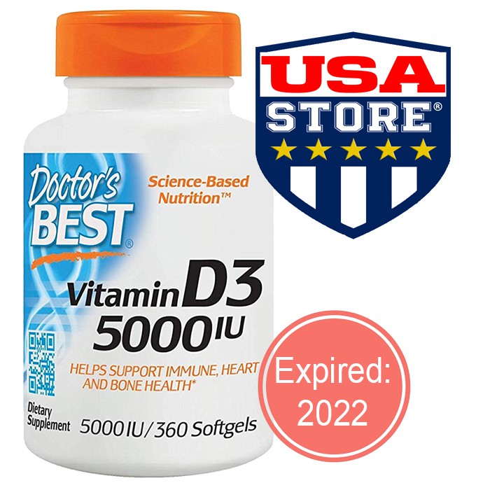 Jual Doctor's Best Vitamin D3 5000ui 360 Softgels Shopee Indonesia
