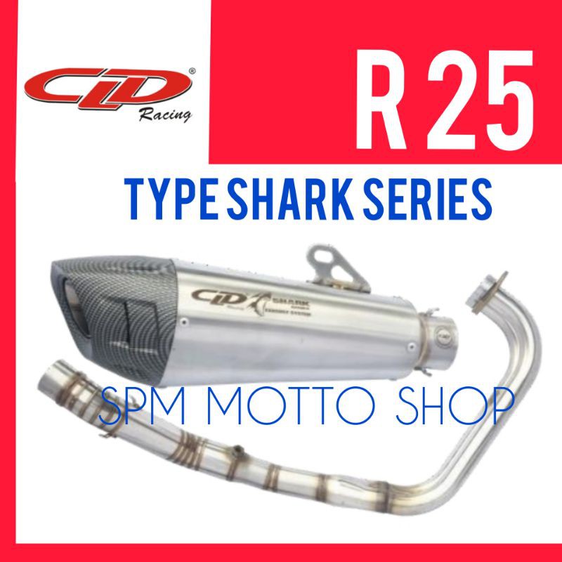 Jual Knalpot CLD Racing R25 Type Shark Series ORIGINAL | Shopee Indonesia
