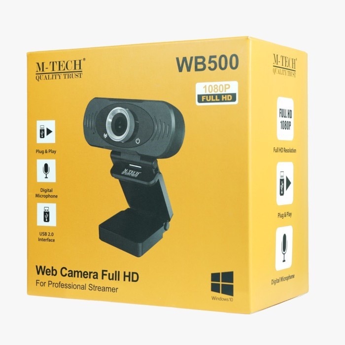 Jual M-Tech Webcam WB500 Webcamera USB 1080p Full HD - MTECH WB 500 ...