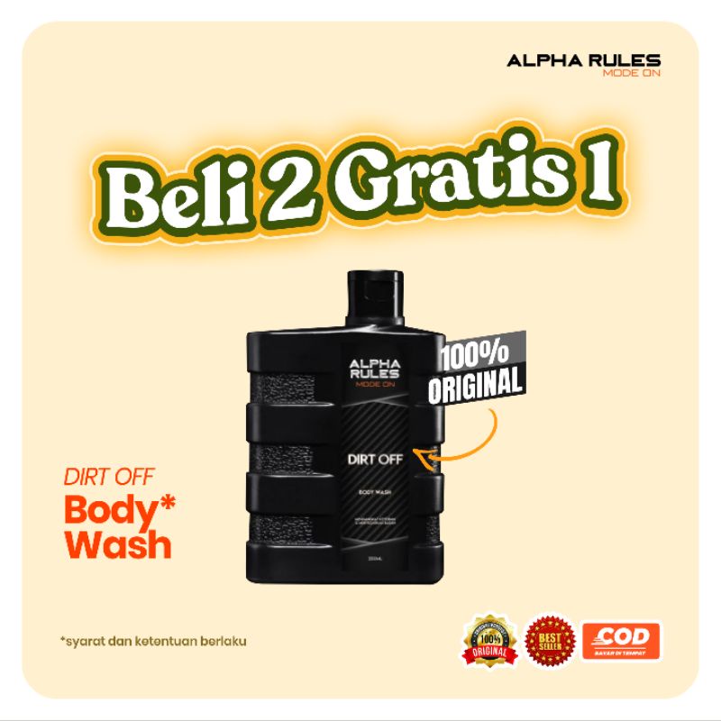 Jual Alpha Rules Body Wash atau pembersih tubuh /sabun | Shopee Indonesia