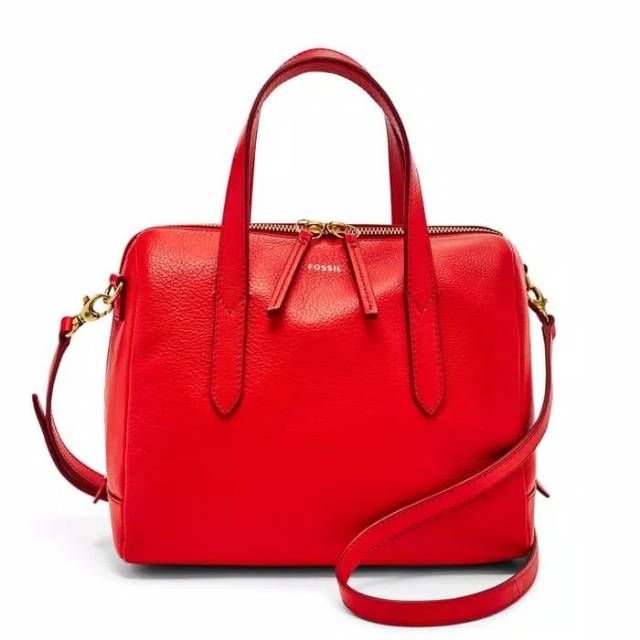 Jual TAS FOSSIL SYDNEY SATCHEL RED ORIGINAL Shopee Indonesia