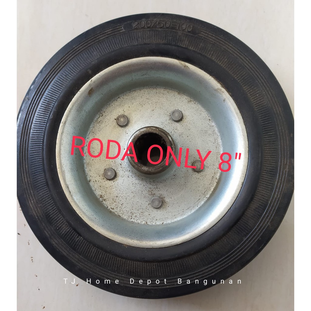 Jual Roda Troli Only Roda Karet Roda Gerobak 8 Inch Shopee Indonesia 5011