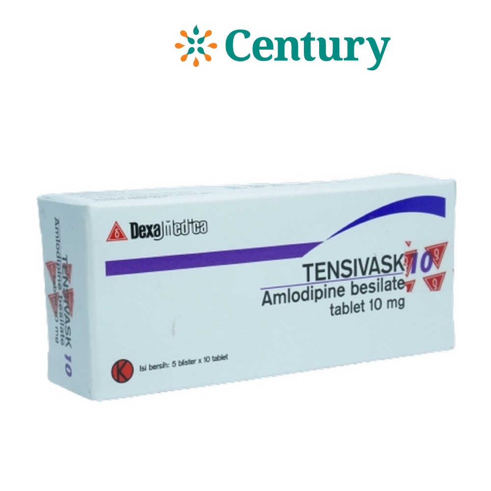 Jual TENSIVASK 10 MG 1 STRIP ISI 10 TABLET AMLODIPINE HIPERTENSI