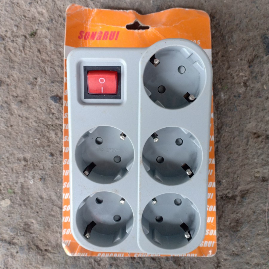 Jual INDIVIDUAL SWITCH MULTI EXTENSION 5 lubang | Shopee Indonesia