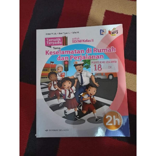 Jual BUKU BEKAS TEMATIK TERPADU KELAS 2 SD JILID 2H ERLANGGA KURIKULUM ...