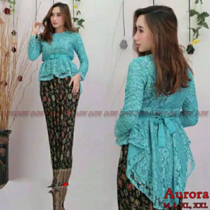 Jual Wm Setelan Kebaya Aurora Sabuk Kebaya Modern Set Broklat Kebaya