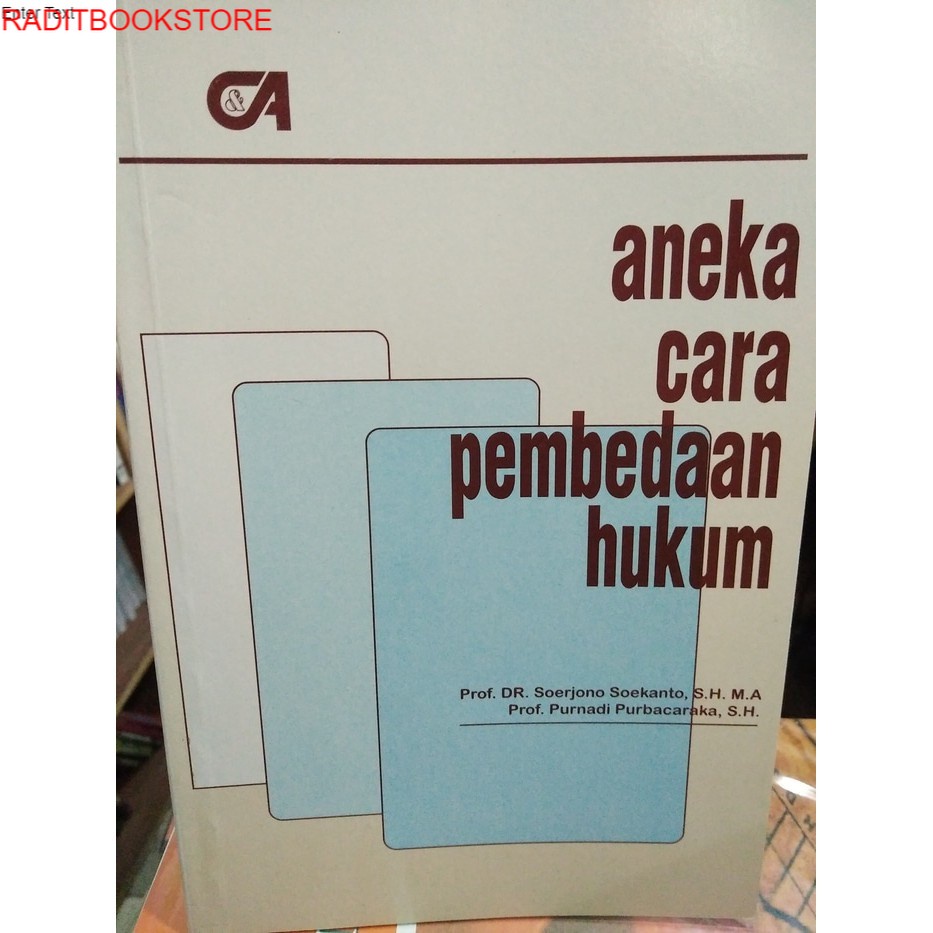 Jual Aneka Cara Pembedaan Hukum By Soerjono Soekanto - | Shopee Indonesia