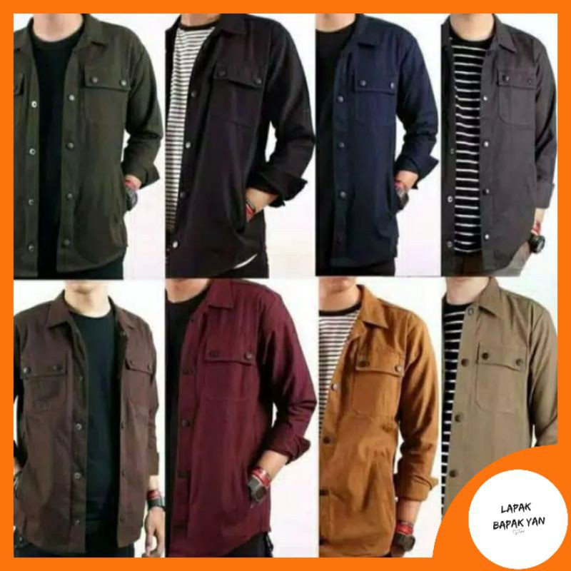 Jual Trucker Kemeja Parka / Casual Jacket semi parka | Shopee Indonesia