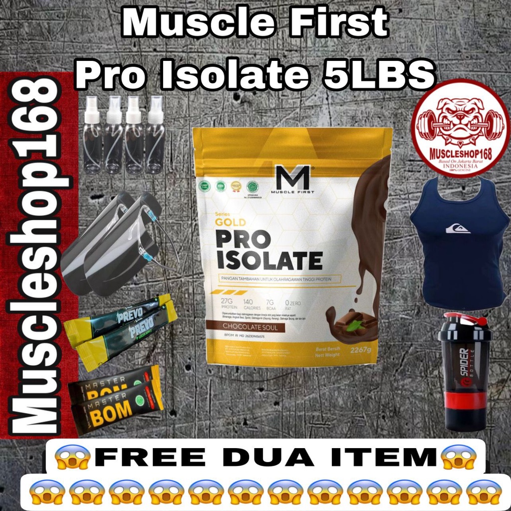 Jual M1 muscle first Whey protein Gold pro isolate 5lbs 5 lb LBS BPOM ...