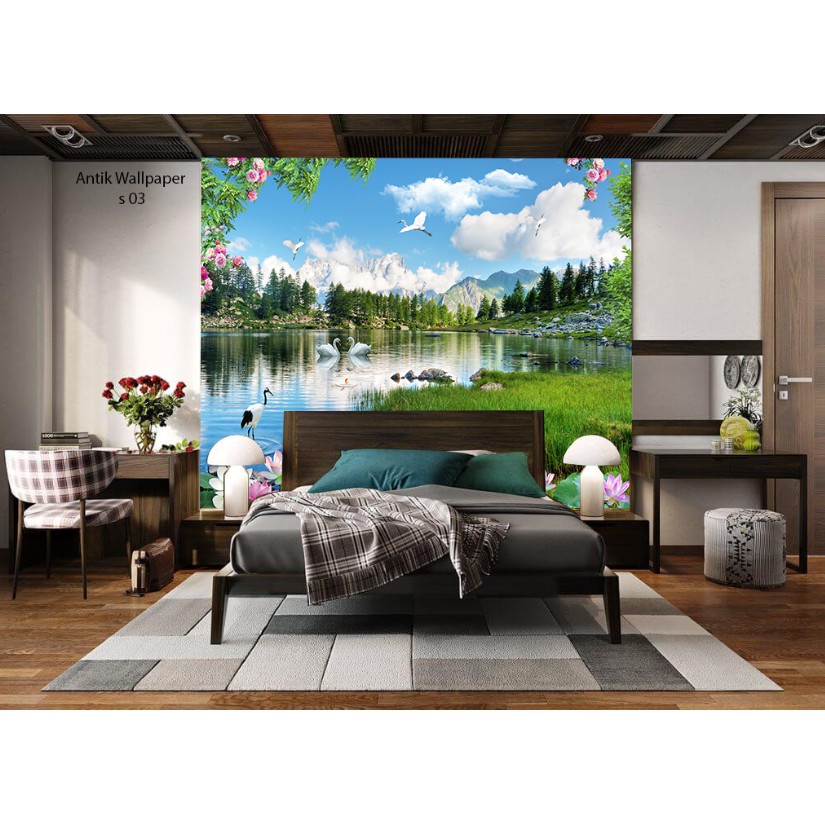 Jual Wallpaper Mural Custom - Wallpaper Bunga 3D | Shopee Indonesia