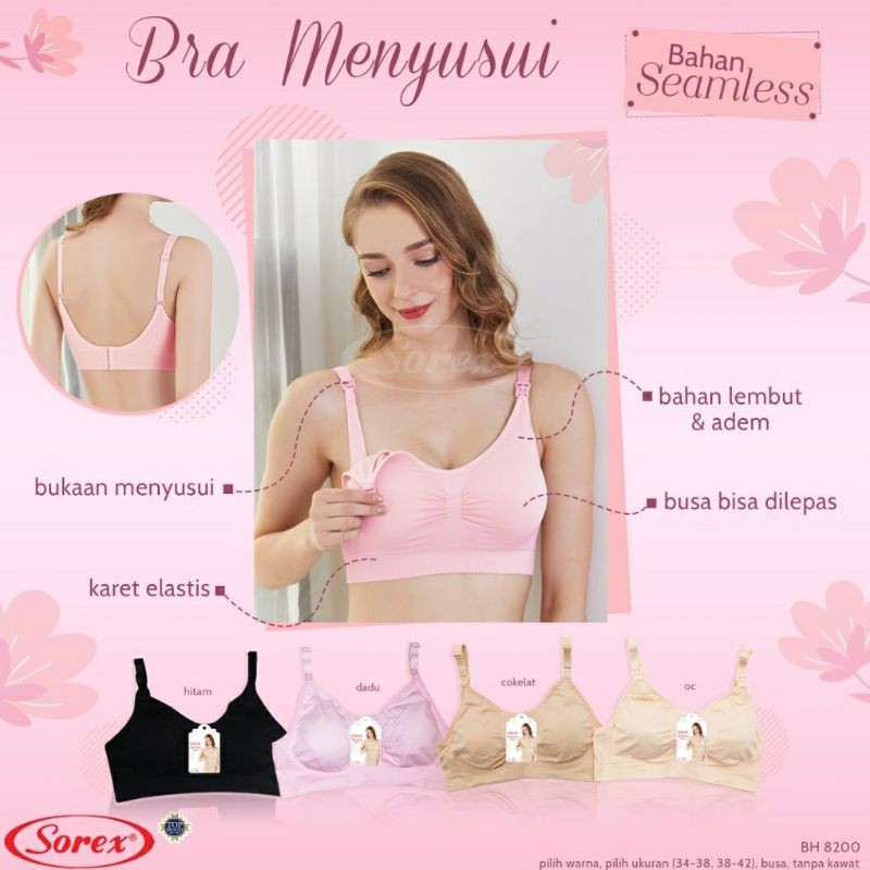 Jual Sorex Bra Menyusui Premium Bahan Spandek Busa Tanpa Kawat Bra Sexy Cantik Seamless